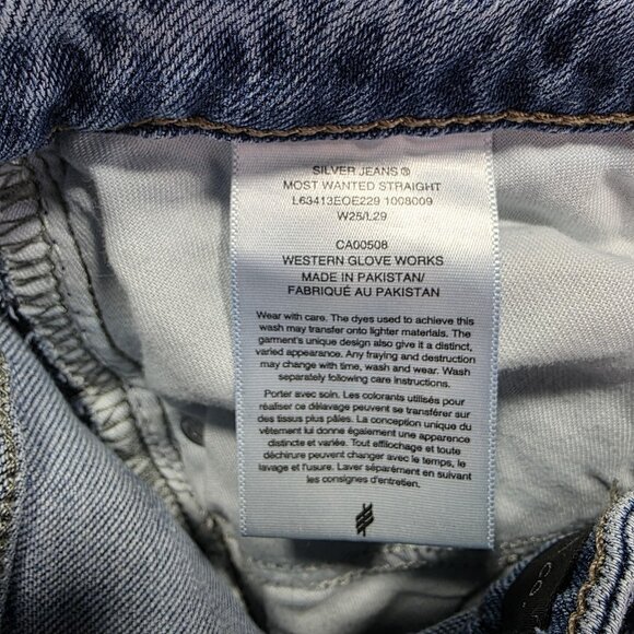 Silver Jeans Co. Jeans Womens W28 L29 Light Wash Most Wanted Straight Stretch - Picture 9 of 10